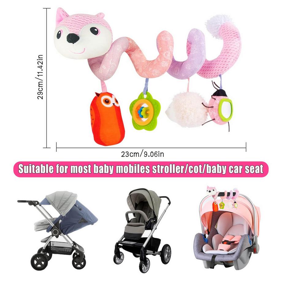 Activity-board  Kinderwagen Spielzeug für Babys - Spirale Kinderwagen hängen Spielzeug für Autositz & Baby mobile Kinderwagen Krippe 