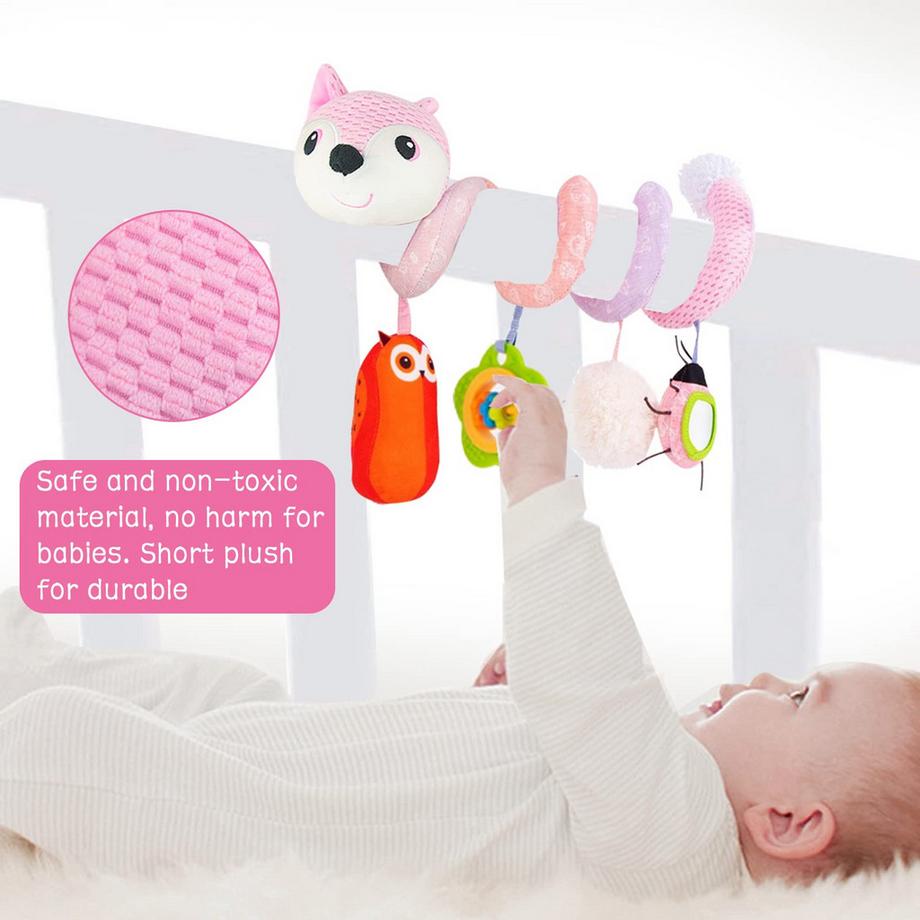 Activity-board  Kinderwagen Spielzeug für Babys - Spirale Kinderwagen hängen Spielzeug für Autositz & Baby mobile Kinderwagen Krippe 