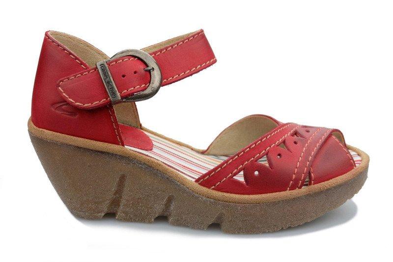 Image of 720.12.01 - Leder Sandale Damen Rot 41