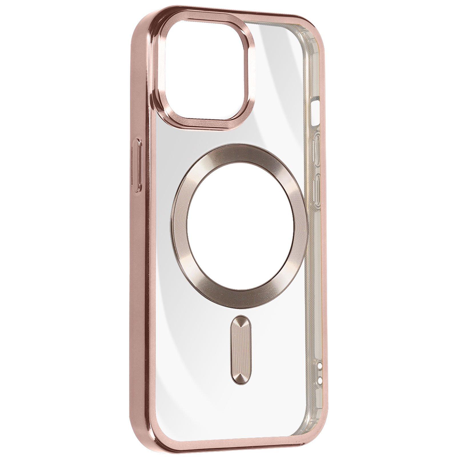 Avizar  Coque MagSafe iPhone 15 Pro Souple Rose 