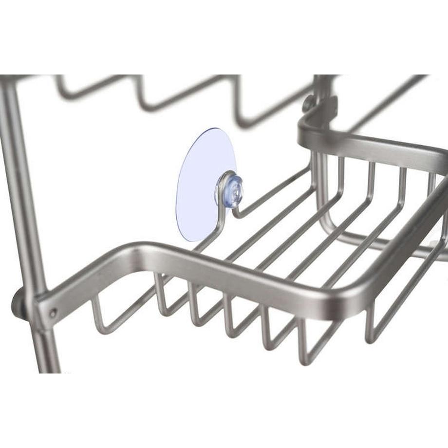 Malatec Wandmontiertes Duschregal – Silber  