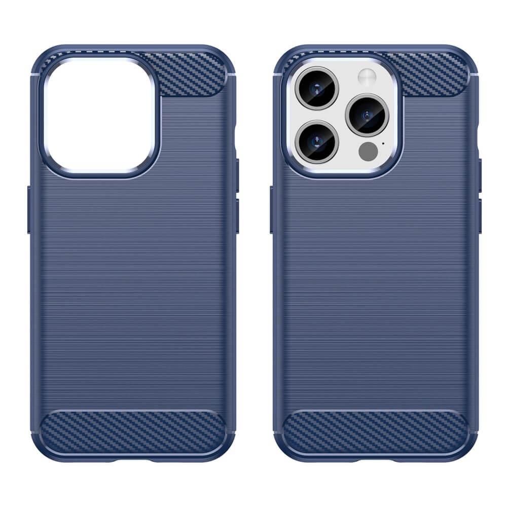 Cover-Discount  iPhone 15 Pro - Cover in look metallo carbone 