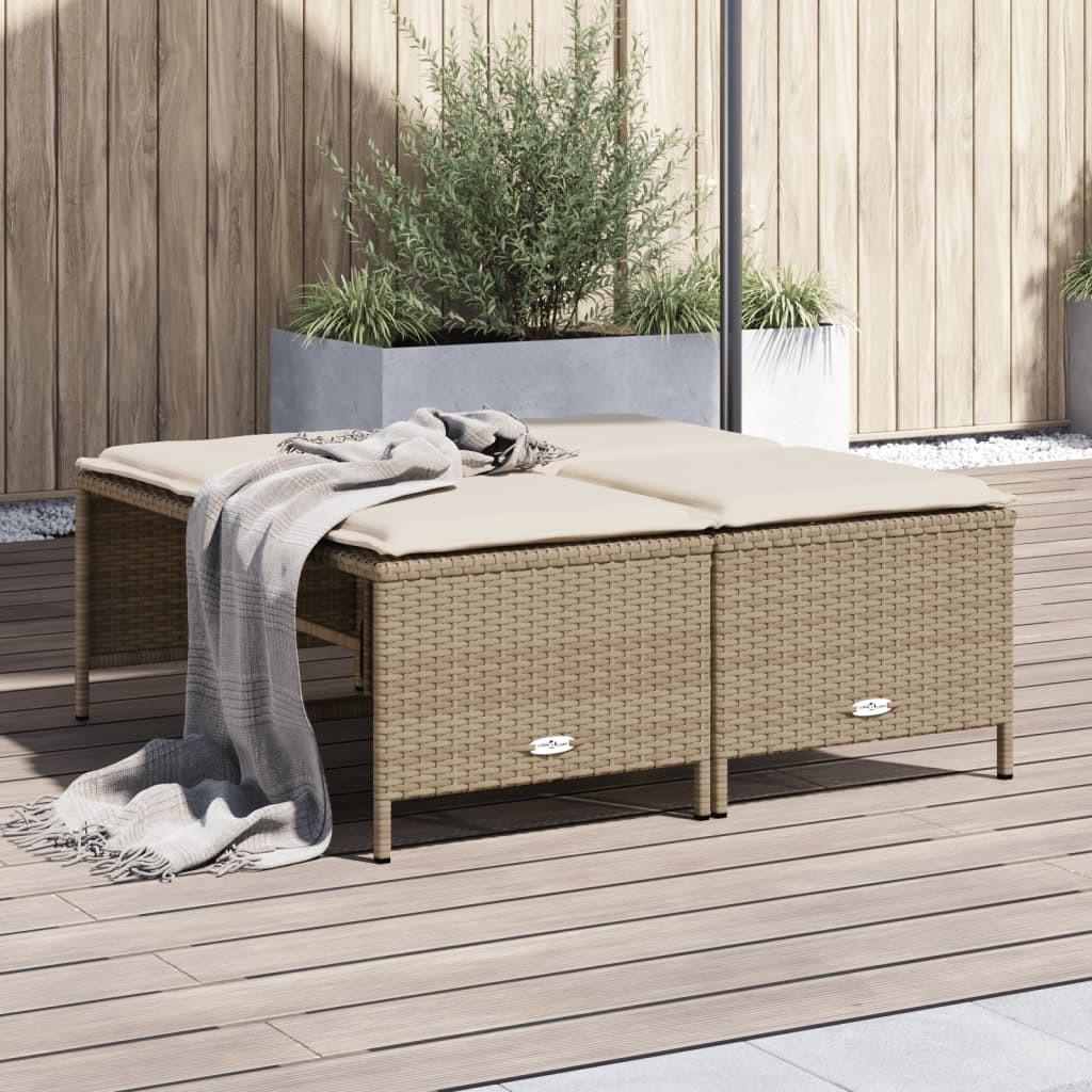 VidaXL  Gartenhocker poly-rattan 