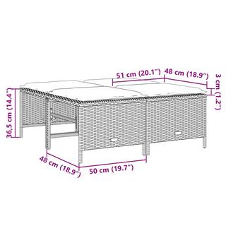 VidaXL  Gartenhocker poly-rattan 