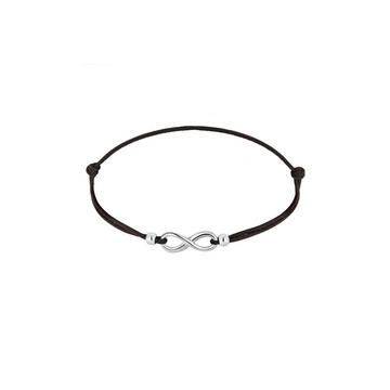 Bracelet Femmes Symbole Infinité Élastique Noir