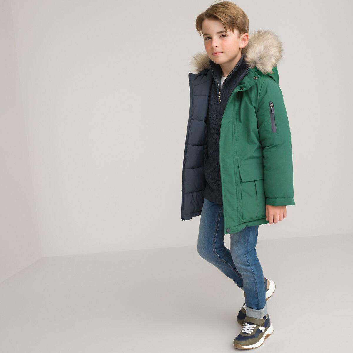 Image of Winterjacke Mit Kapuze Jungen Grün 126