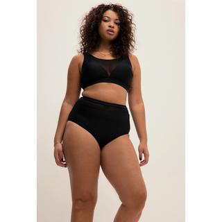 Studio Untold  Bas de bikini taille haute, style panty. Empiècement en mesh 