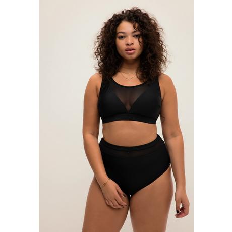 Studio Untold  Bas de bikini taille haute, style panty. Empiècement en mesh 