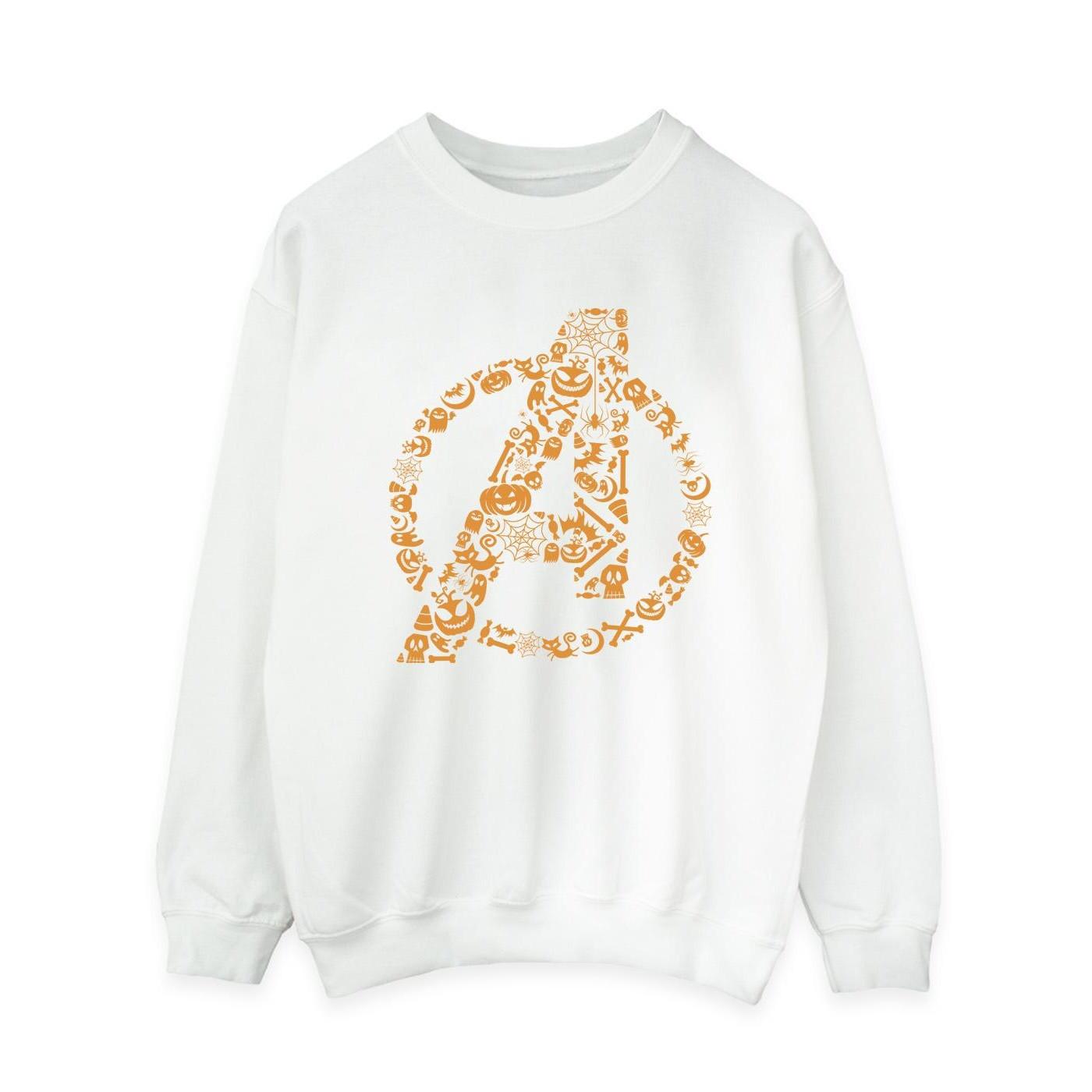 Image of Avengers Halloween Logo Sweatshirt Damen Weiss XL