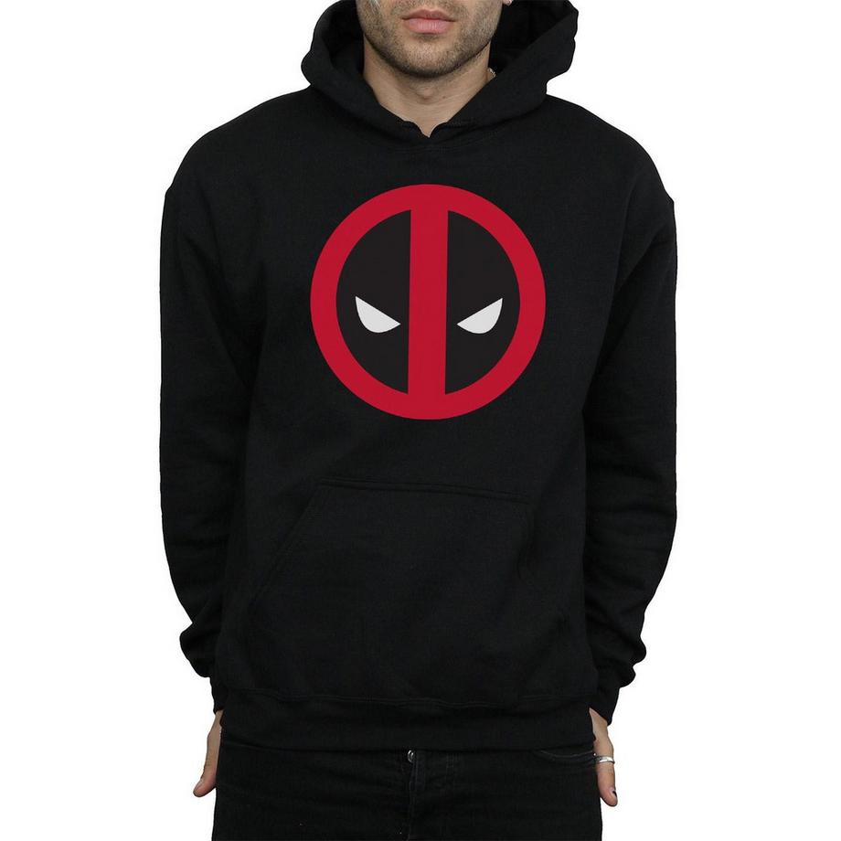 MARVEL Deadpool Logo Felpa con Cappuccio  