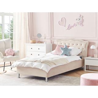 Beliani Letto contenitore en Velluto Glamour METZ  