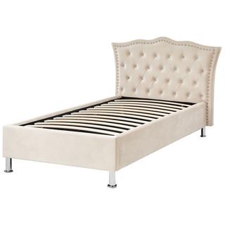 Beliani Letto contenitore en Velluto Glamour METZ  