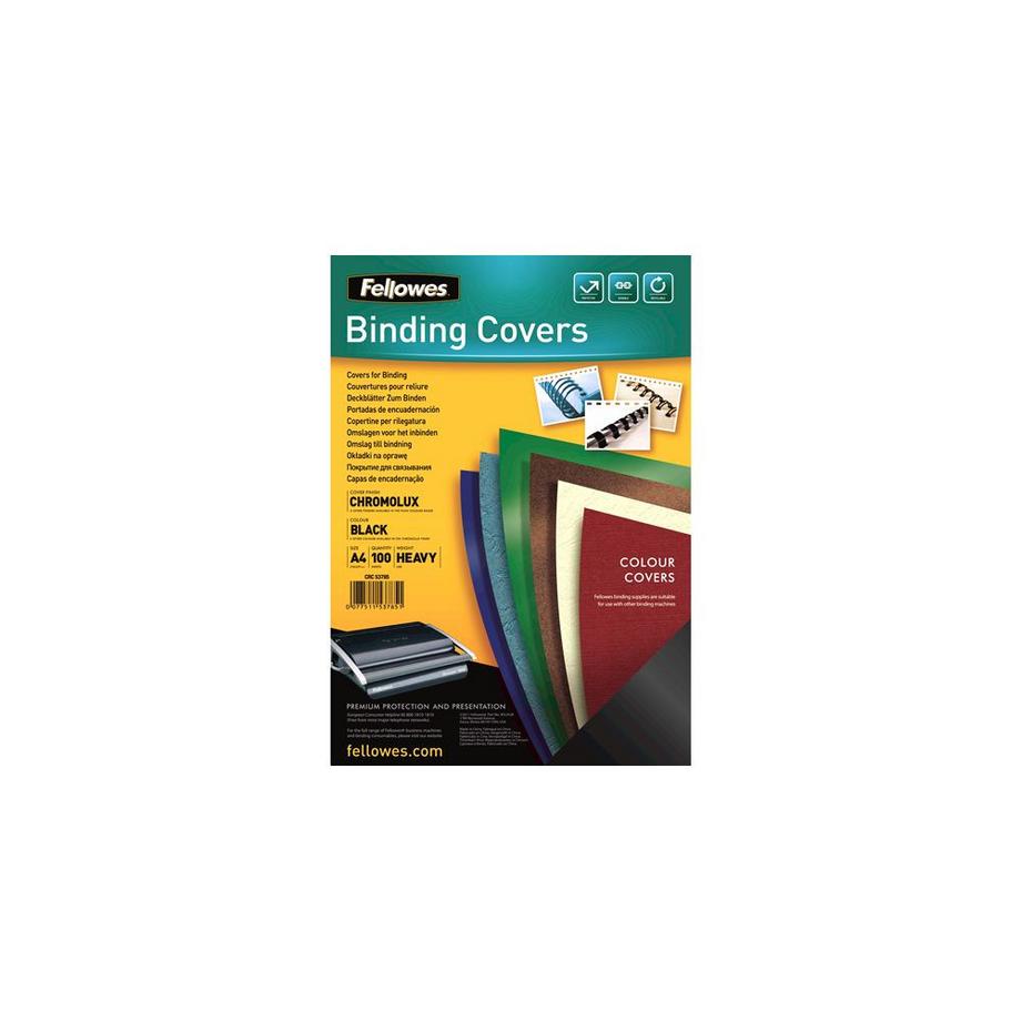 Fellowes  FELLOWES Gloss Cover A4 5378504 schwarz 100 Stück 