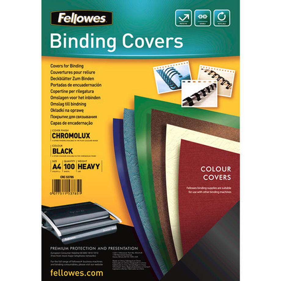 Fellowes  FELLOWES Gloss Cover A4 5378504 schwarz 100 Stück 