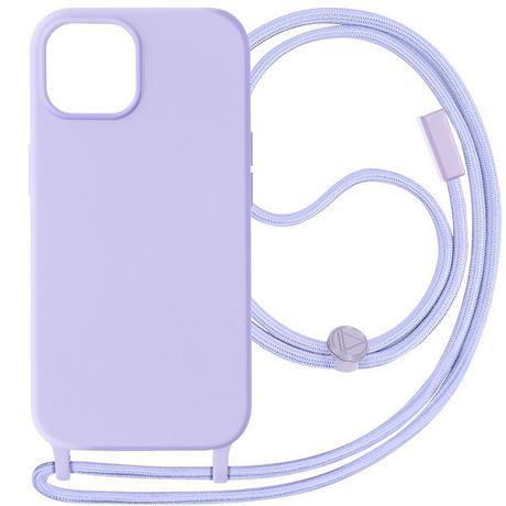 Avizar  Cover cordino iPhone 15 lilla 