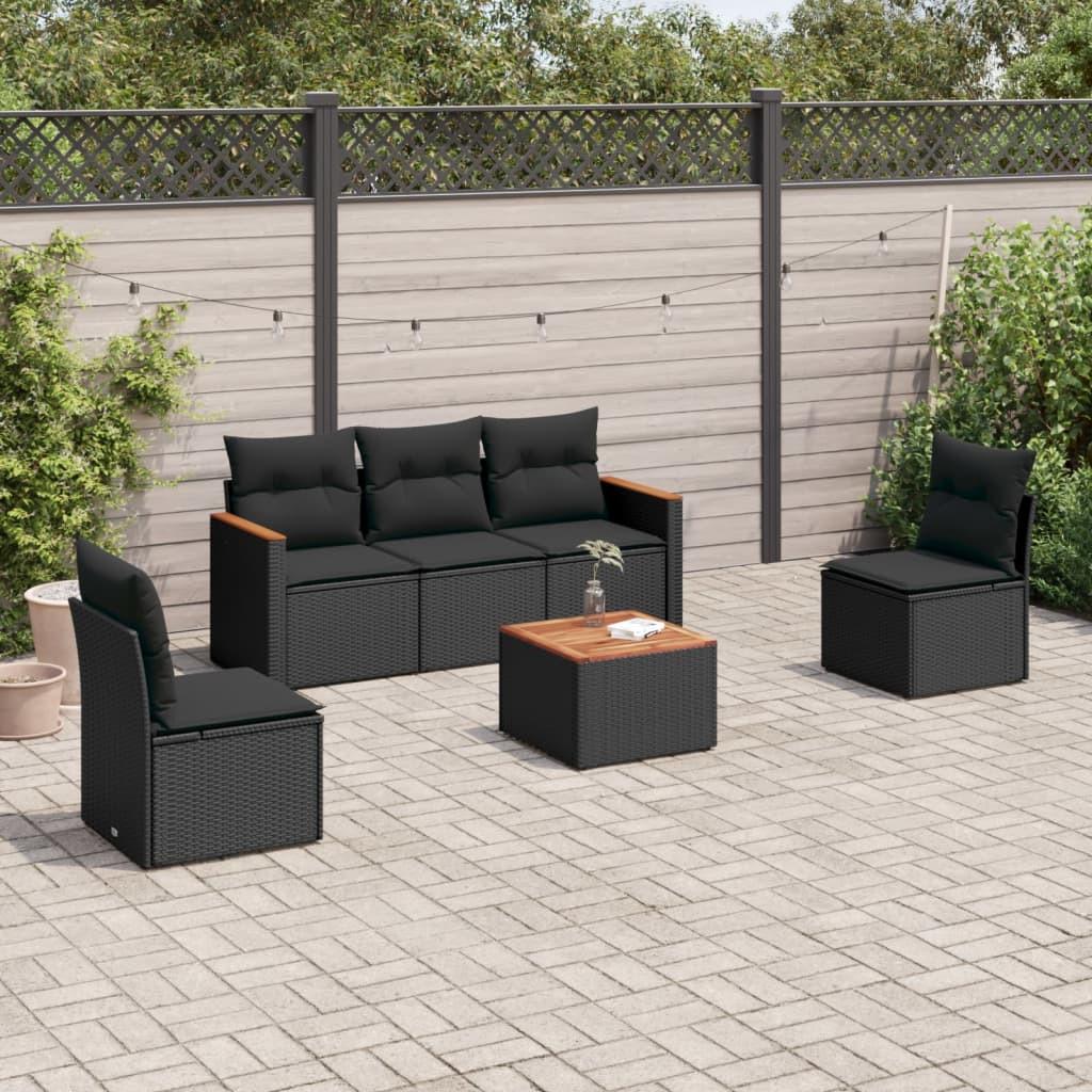 VidaXL set divano da giardino Polirattan  