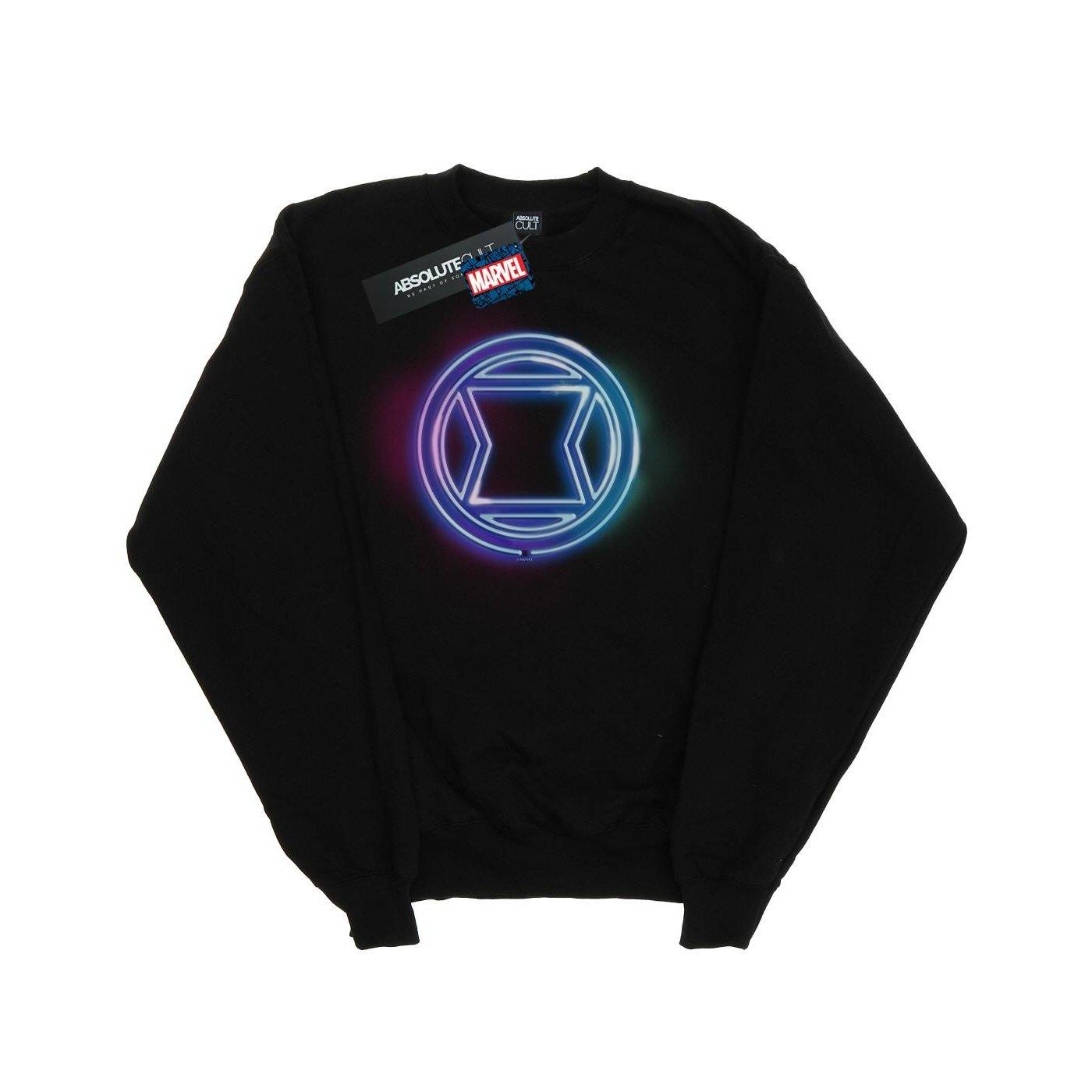Image of Black Widow Neon Logo Sweatshirt Damen Schwarz XL