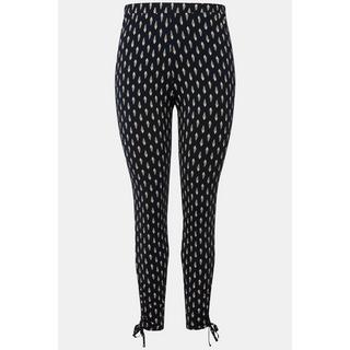 Ulla Popken  Leggings, Punkte, Raffbänder, Biobaumwolle 