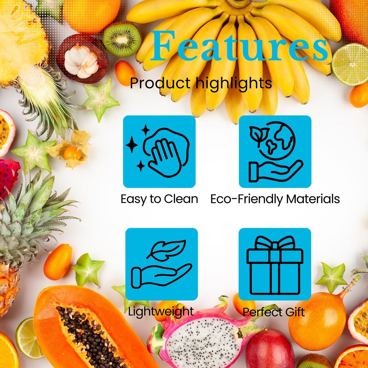 Intirilife Intirilife Fruit Etagère à 2 étages carrée  