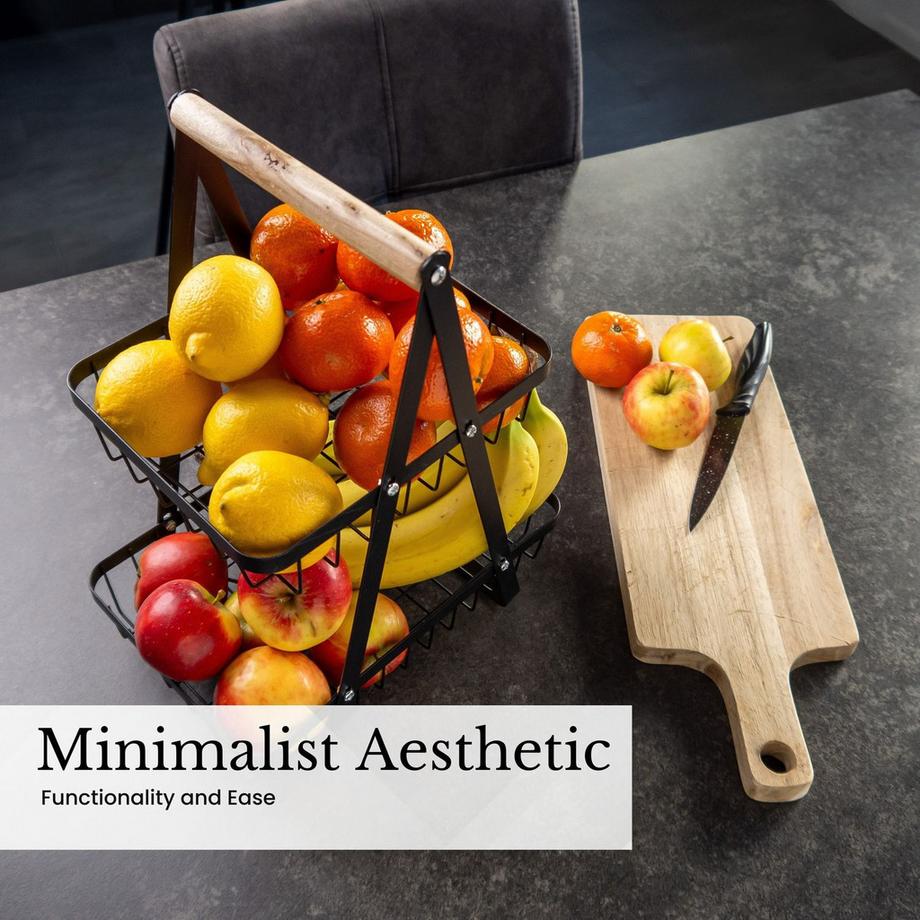 Intirilife Intirilife Obst Etagere 2-stöckig eckig  