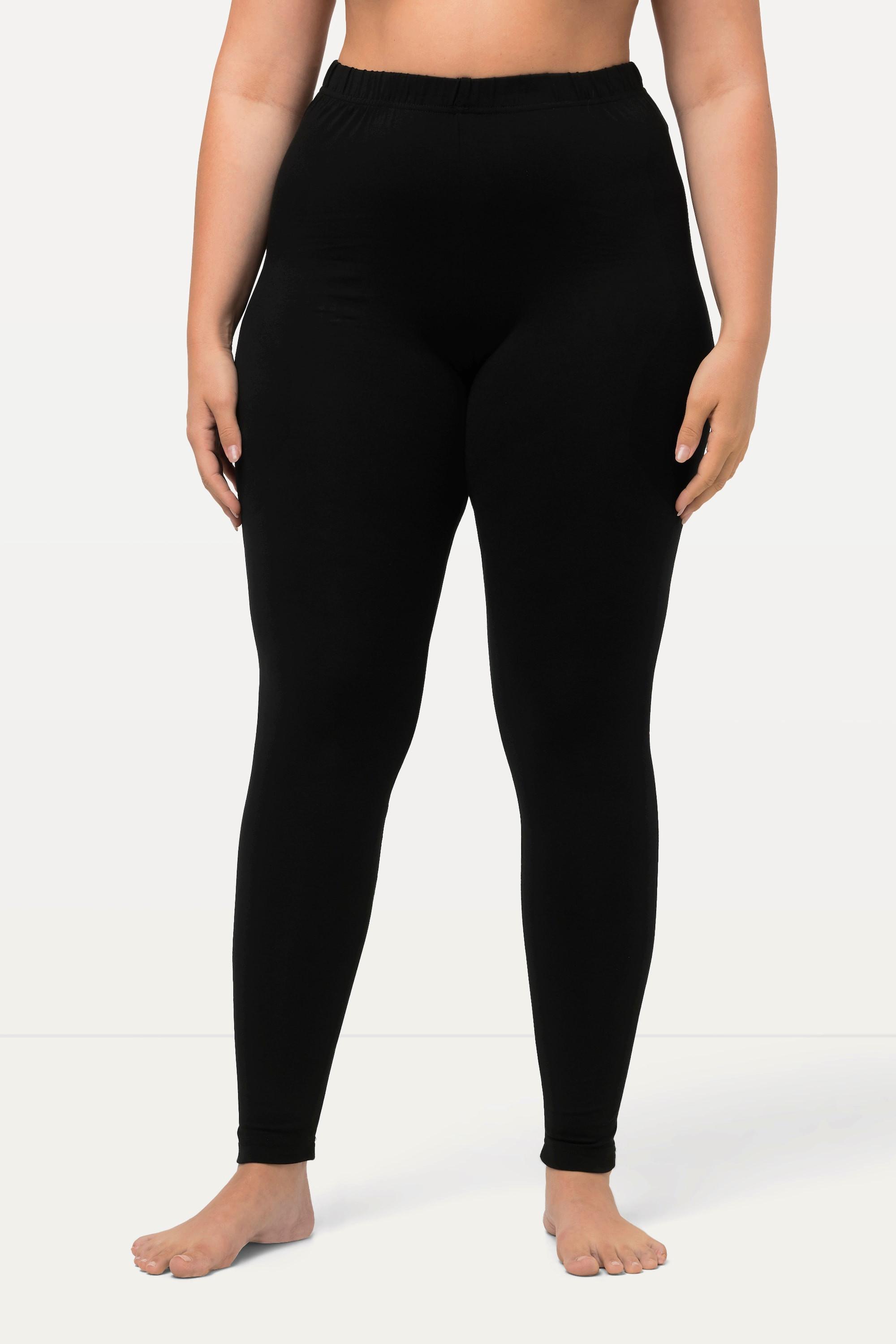 Ulla Popken  Legging en coton avec taille élastique, coupe Slim 