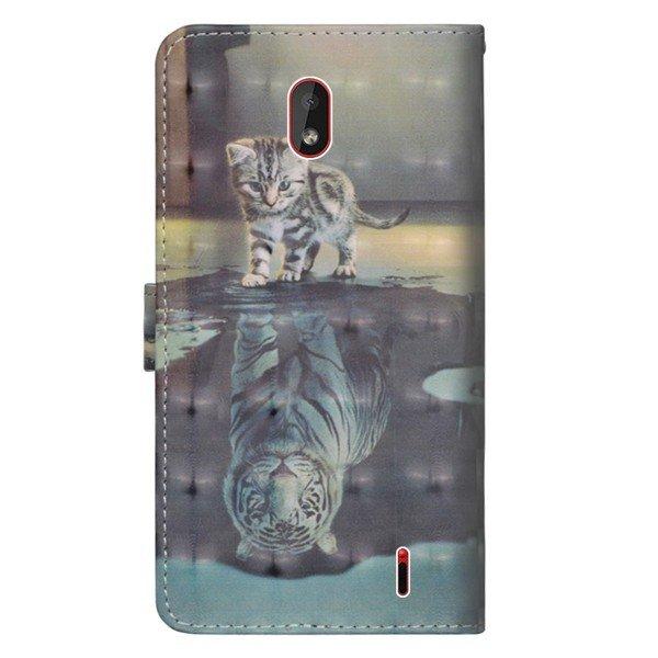Cover-Discount  Nokia 2.2 - Étui en cuir Arbre effet paillettes 