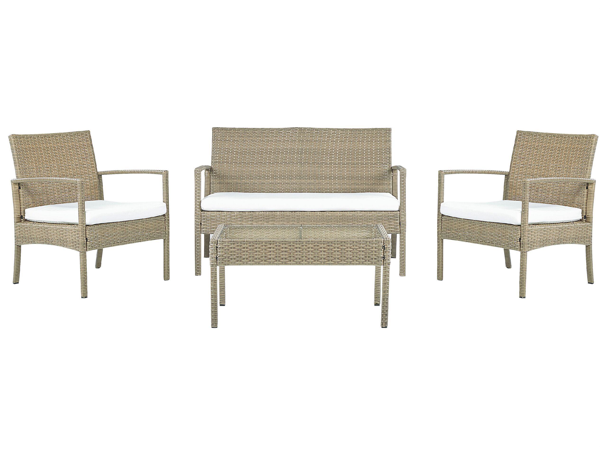 Image of Lounge Set mit Tisch aus PE Rattan Klassisch MARSALA Lounge Set mit Tisch aus PE Rattan Klassisch MARSALA