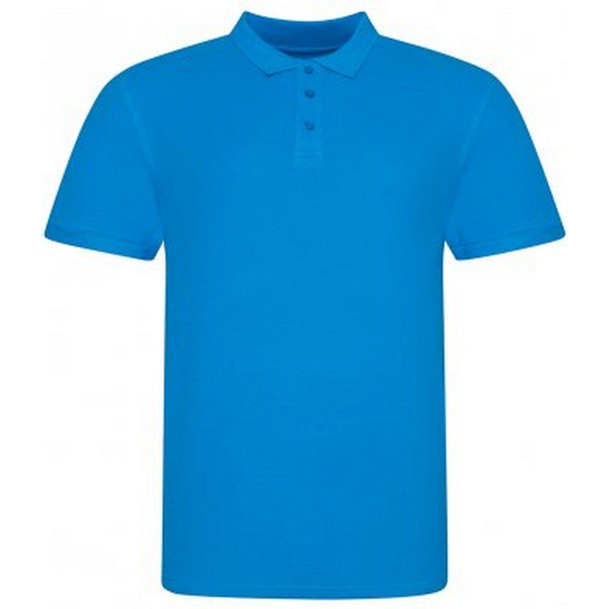 Image of Polo Shirt Pique Herren Azurblau XL