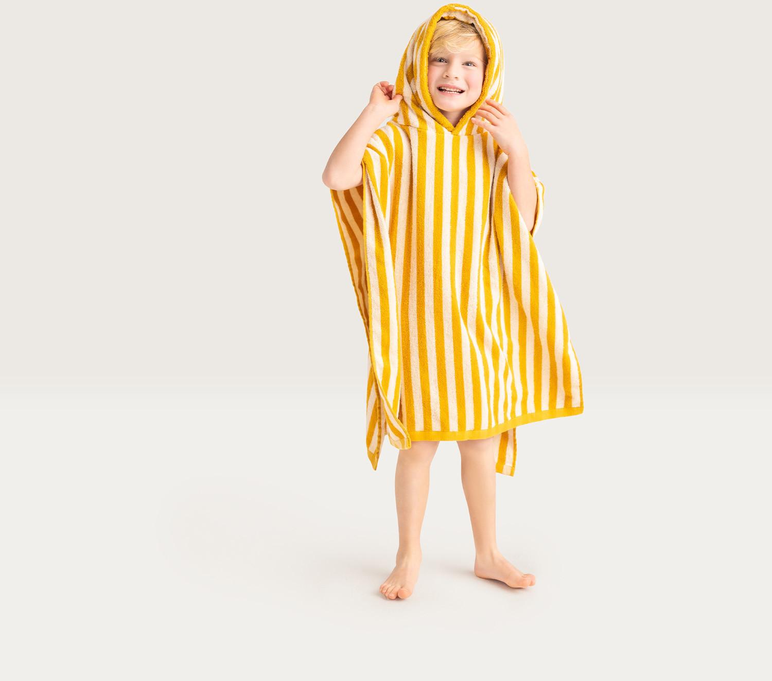 Swim Essentials  Luxe Strandponcho Yellow striped 