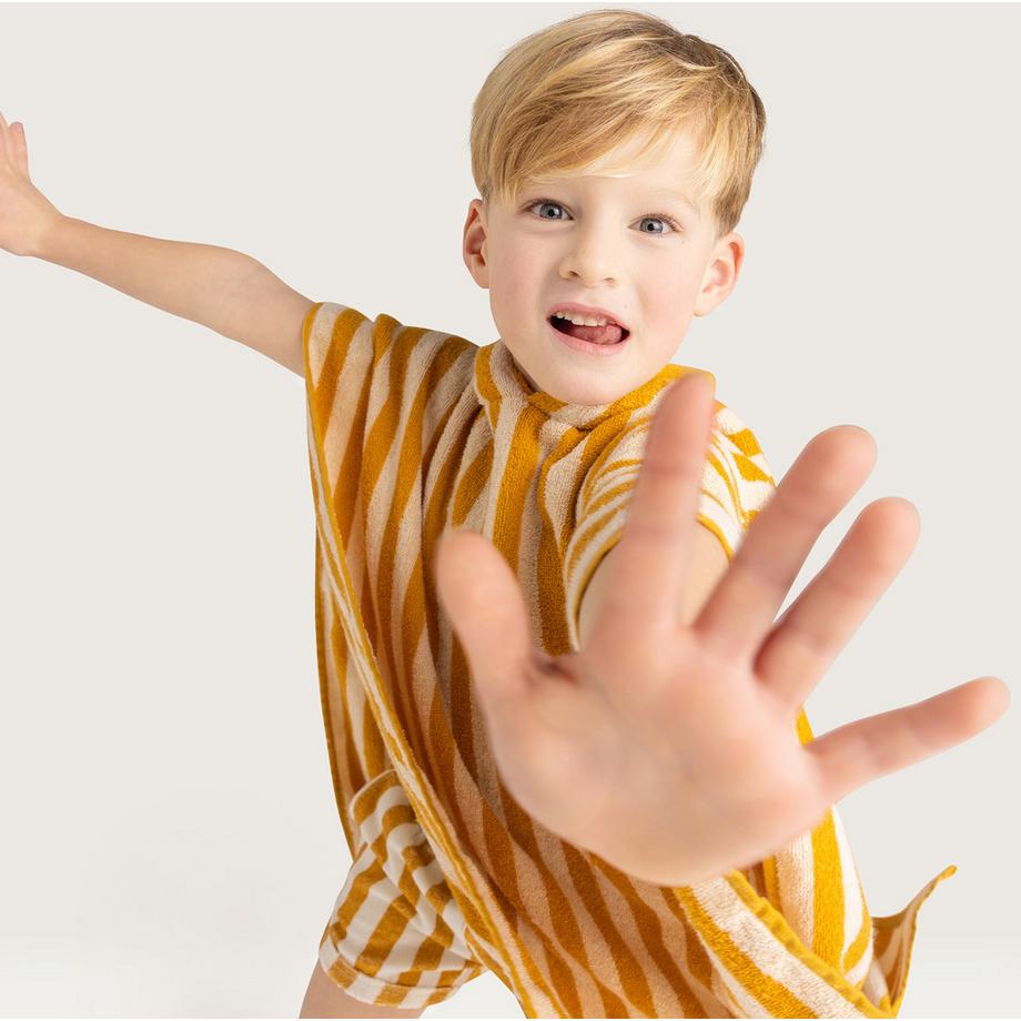 Swim Essentials  Luxe Strandponcho Yellow striped 