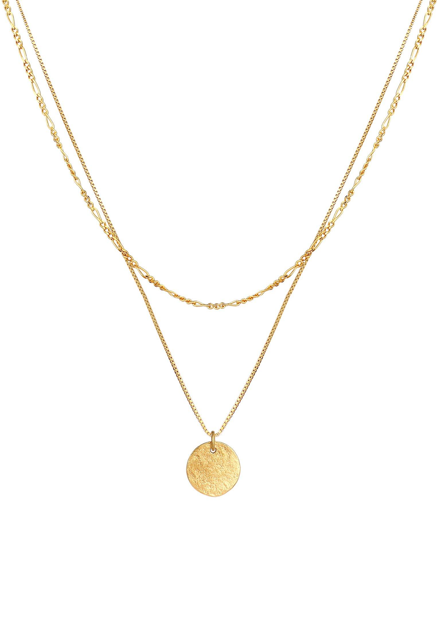 Elli  Halskette Layer Plättchen Anhänger 