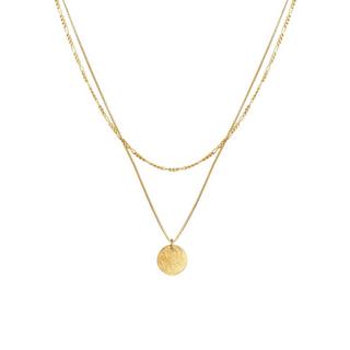 Elli  Halskette Layer Plättchen Anhänger 