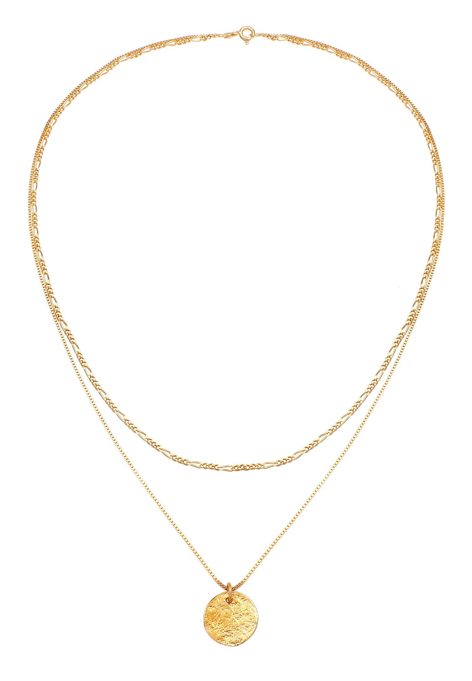 Elli  Halskette Layer Plättchen Anhänger 