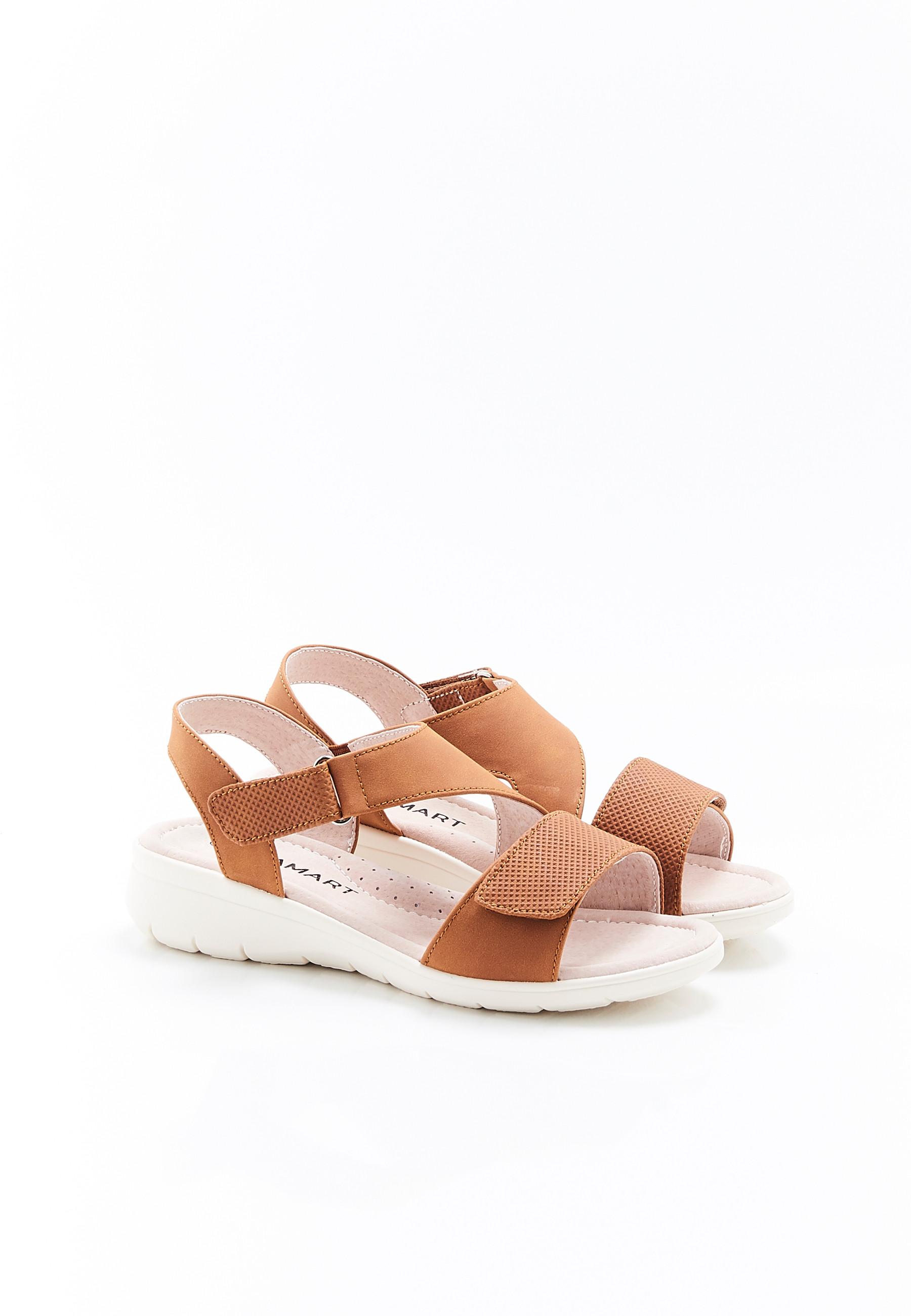 Image of Sandalen Mit Keilabsatz, Komplett Zu Öffnen. Damen Braun 38