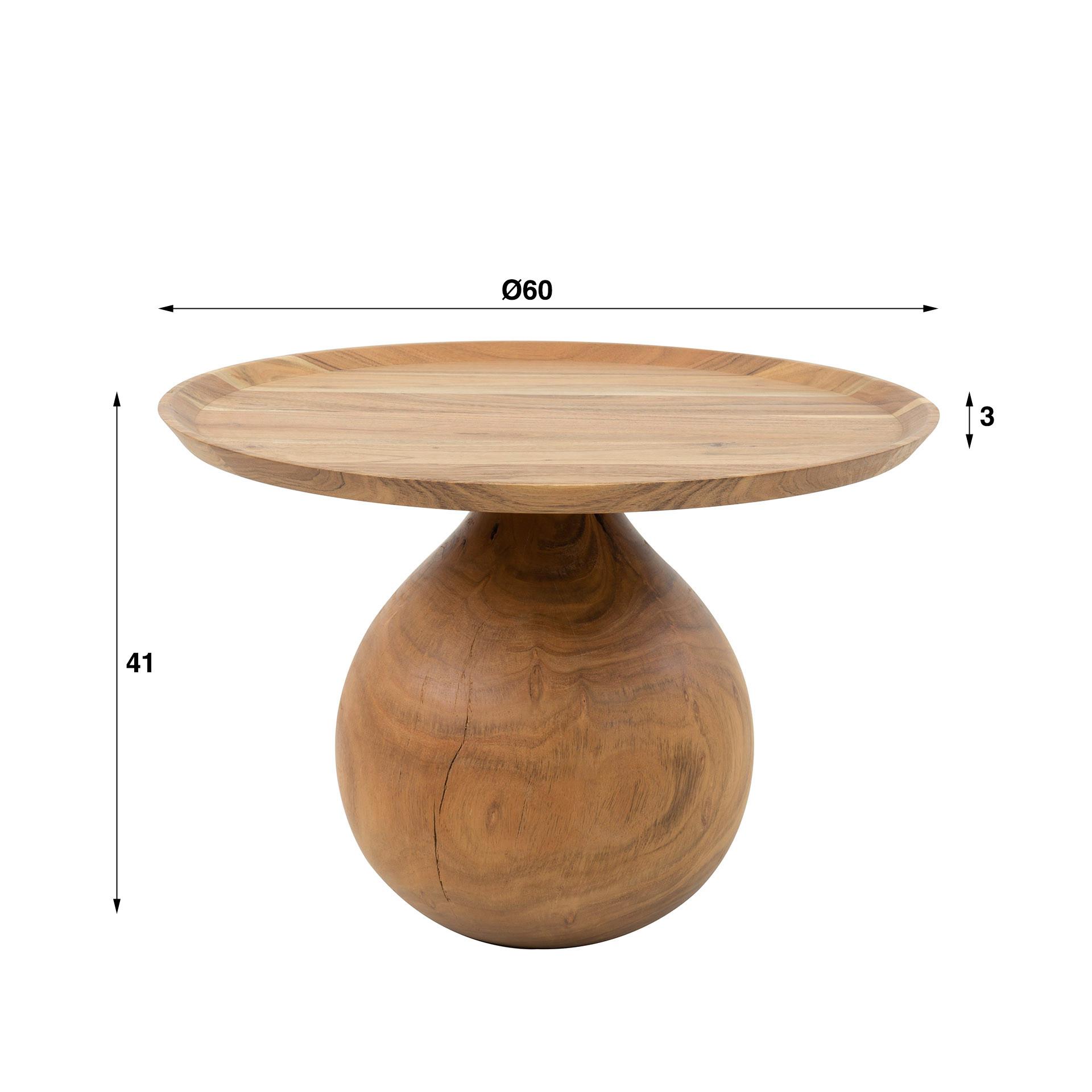 mutoni Table basse en acacia naturel bio  