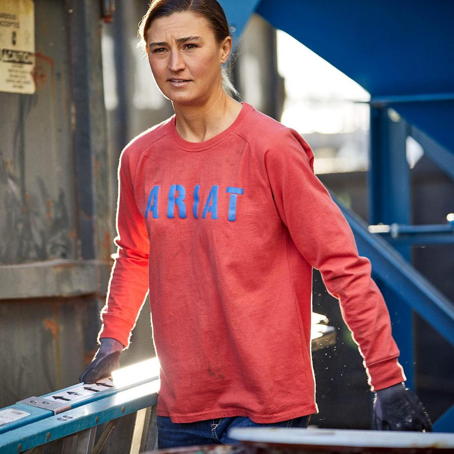Ariat Rebar Langarm Baumwoll T-Shirt  