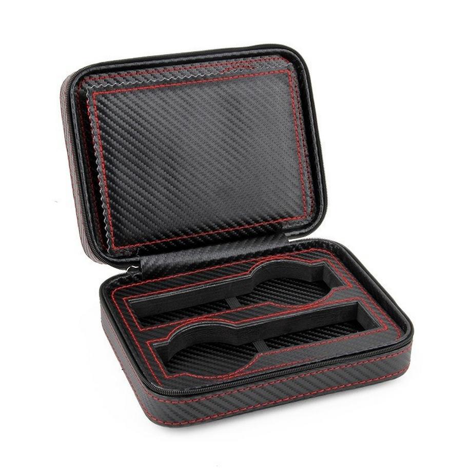 eStore  Uhrengehäuse in Kohlefasermuster für 4 Uhren 