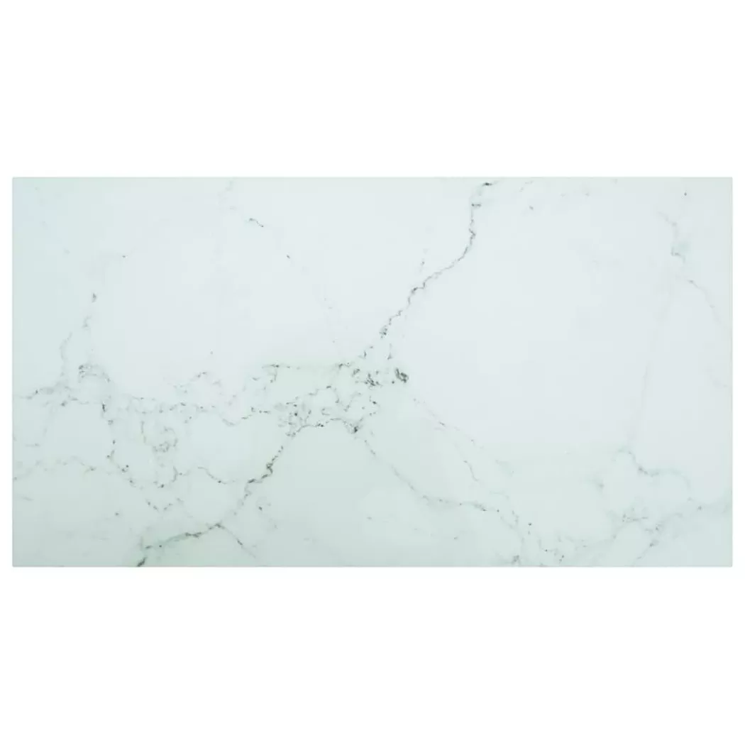 VidaXL - Dessus de table verre, One Size, Blanc