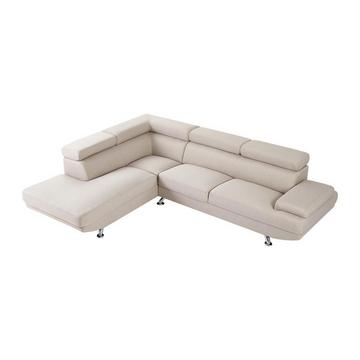 Ecksofa - Ecke Links - Stoff - Beige - ROMAIN II