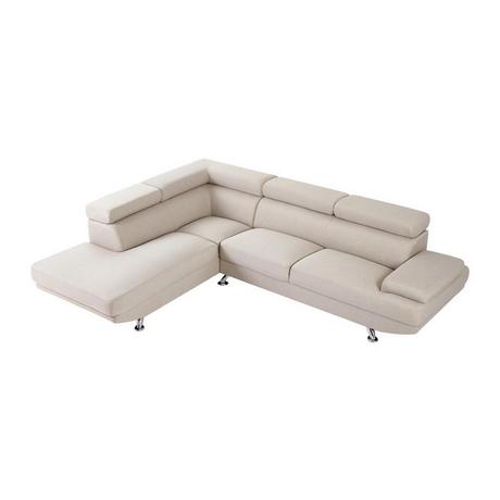 Vente-unique Ecksofa - Ecke Links - Stoff - Beige - ROMAIN II  