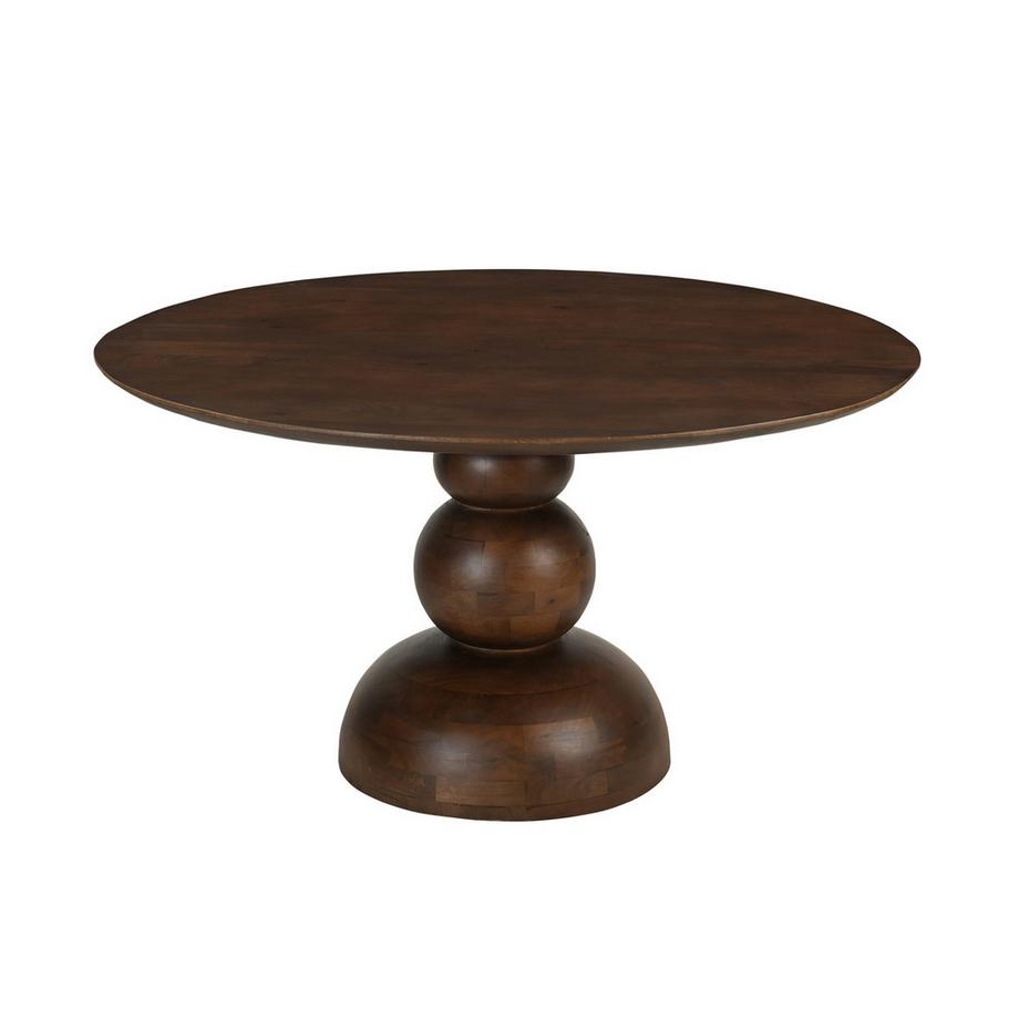mutoni Table de salle à manger Arcos Drop marron ronde 130  