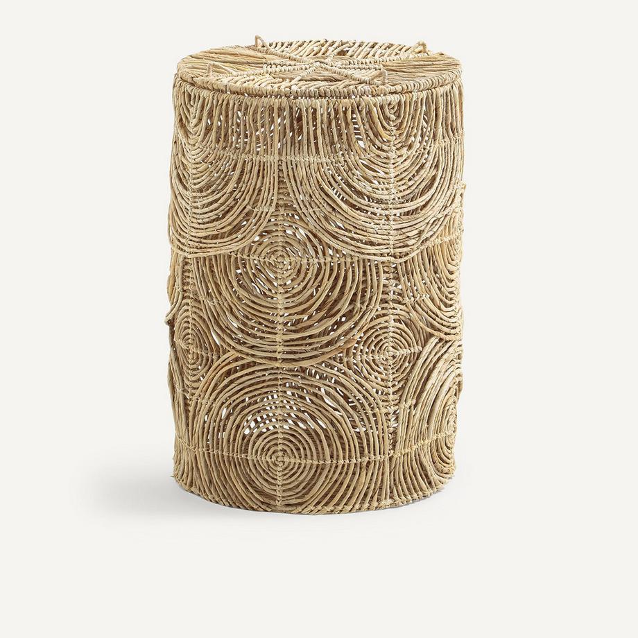Panier à linge H60 cm abaca tressé