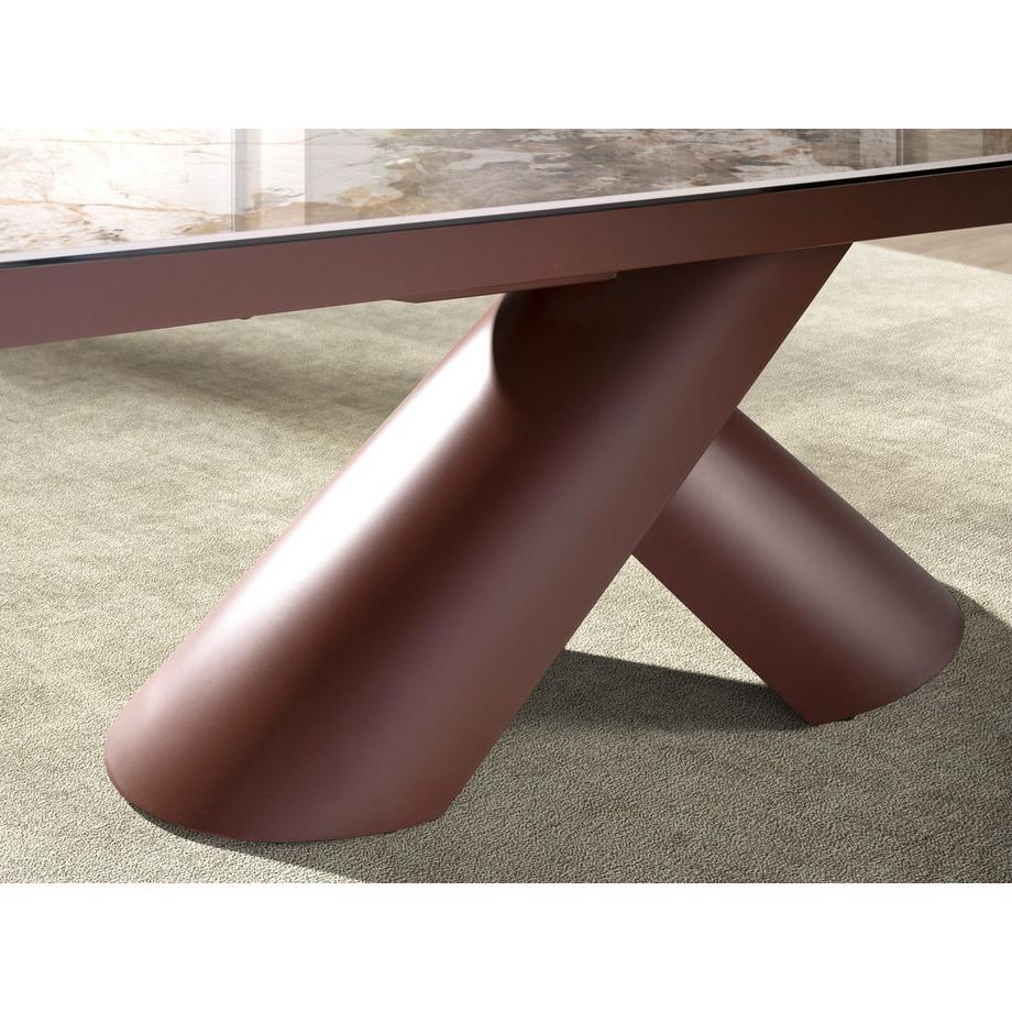 ANGEL CERDA Tavolo da pranzo allungabile ovale a botte dal design moderno  