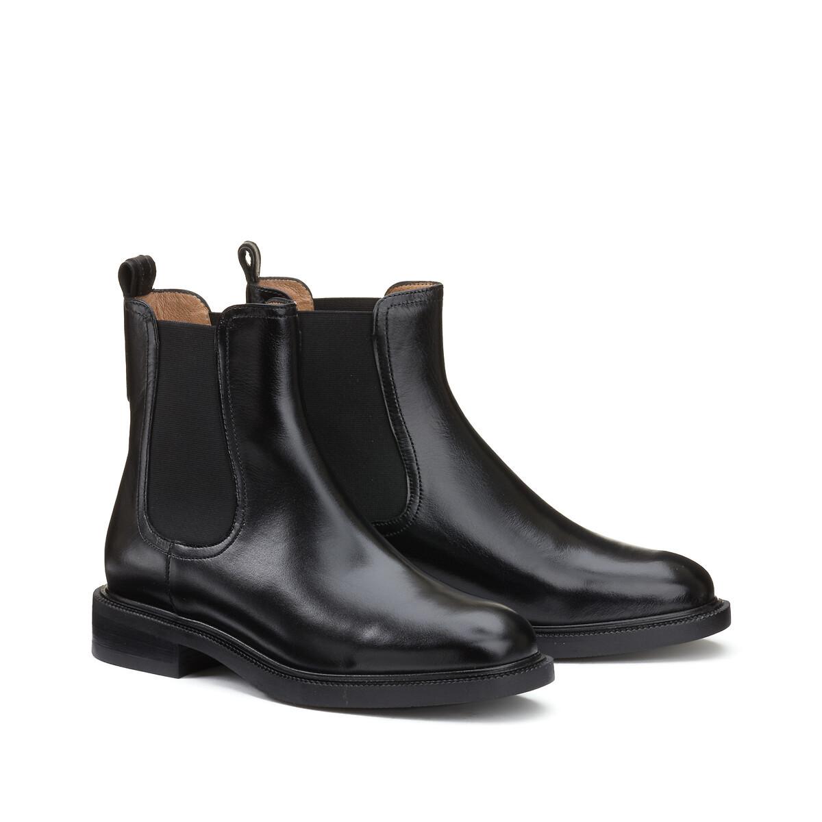 Image of Signature Chelsea-boots Aus Leder Damen Schwarz 36