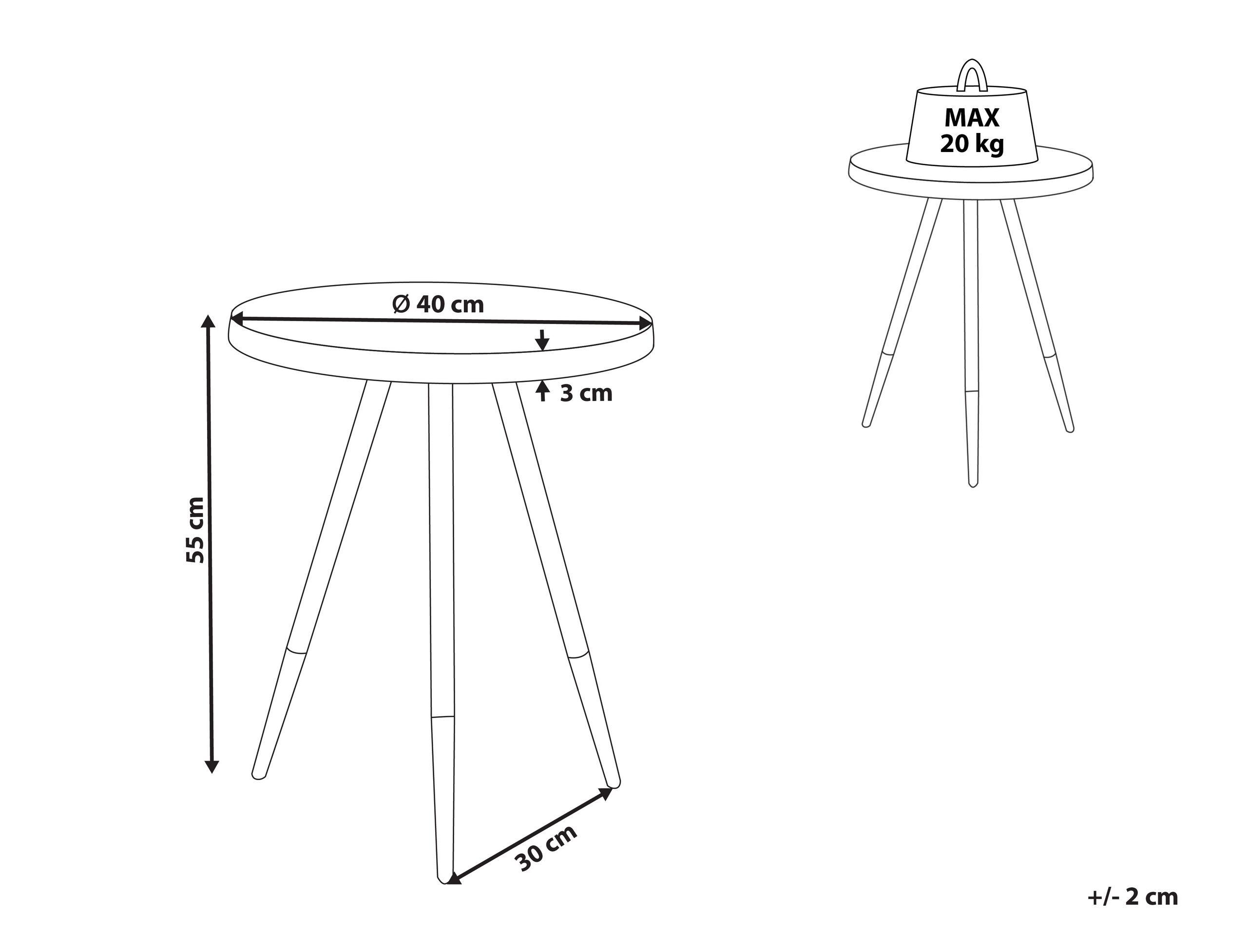 Beliani Table d'appoint en MDF Moderne RAMONA  