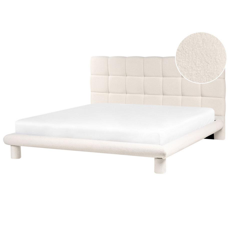 Beliani Lit avec sommier en Bouclé Scandinave CRESSAT  