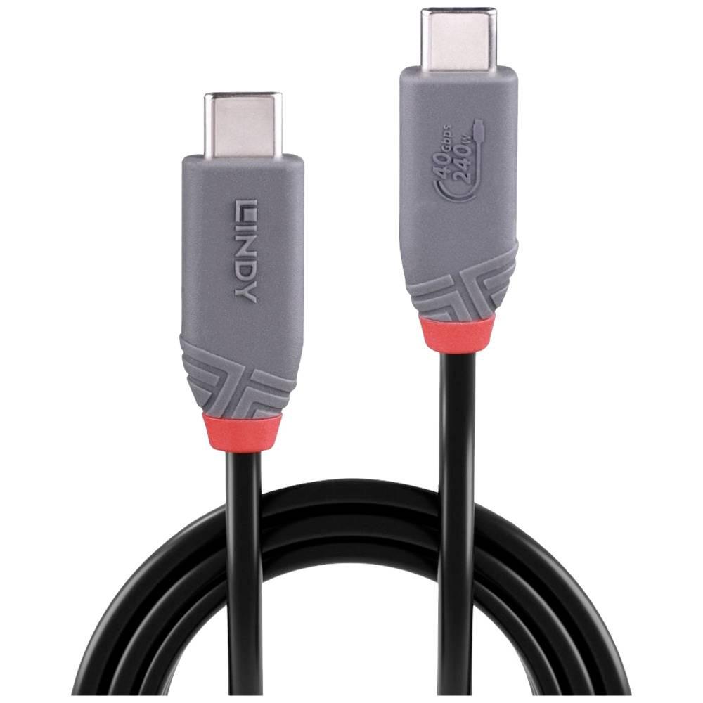 LINDY  2m USB 4 240W Typ C Kabel, Anthra Line 