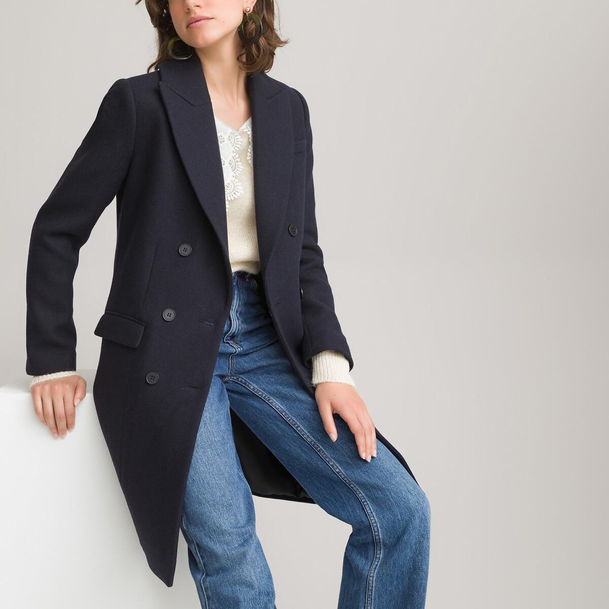 Image of Halblanger Mantel Unisex Blau 40