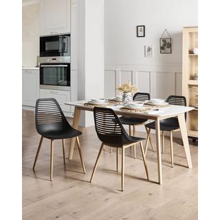 Beliani Set di 4 sedie da pranzo en Materiale sintetico Minimalista MONTELLO  
