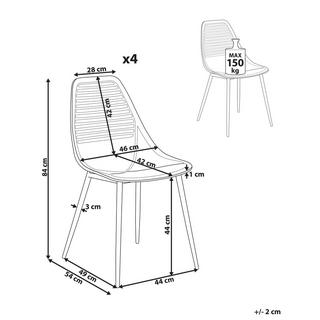 Beliani Set di 4 sedie da pranzo en Materiale sintetico Minimalista MONTELLO  
